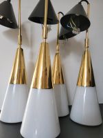 *TOP* 4x hochwertige Hängeleuchte Lampe Metall gold Glas weiß Hessen - Dietzenbach Vorschau