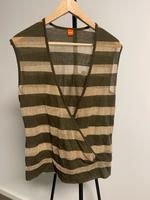 Hugo Boss Damen  Gestreiftes Shirt Khaki-Gold Lurex gr XL Nordrhein-Westfalen - Engelskirchen Vorschau