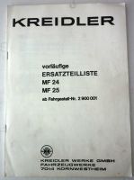 KREIDLER Ersatzteilliste MF 24 25 Hessen - Reichelsheim (Wetterau) Vorschau