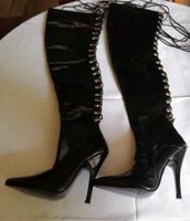 Overknees-Lackhighheel-Stiefel mit Schnürsenkel Nordrhein-Westfalen - Schloß Holte-Stukenbrock Vorschau