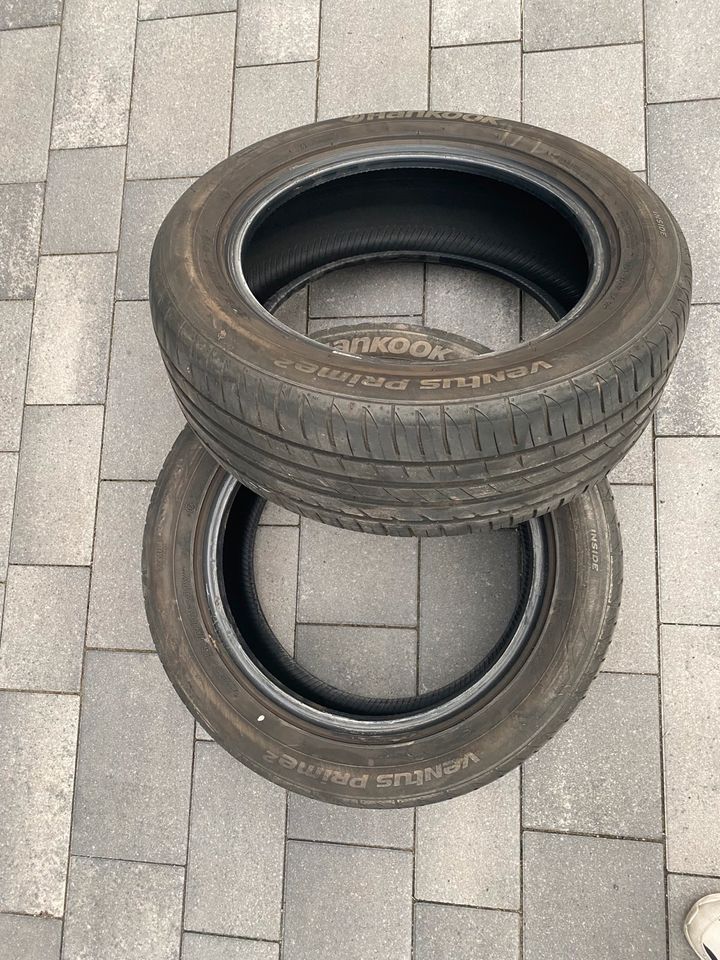 Zwei gebrauchte Sommerreifen Hankook 205/55 R16 91V in Hilders