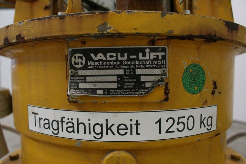 Vacu-Lift Plattenhebeanlage VAC 0 125 MS ST Vakuumheber in Hövelhof