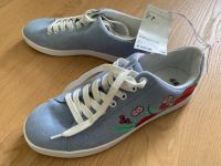 H&M Sneakers NEU Gr 38 m Etikett blau Blumenstickerei Schuhe Wandsbek - Hamburg Bergstedt Vorschau