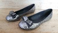 Ballerinas Glitzer silber 38 Schleife Frühling Sommer Graceland Bayern - Pegnitz Vorschau