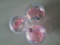 3 x Glaskugeln gross Feder rosa transparent Nordrhein-Westfalen - Gladbeck Vorschau