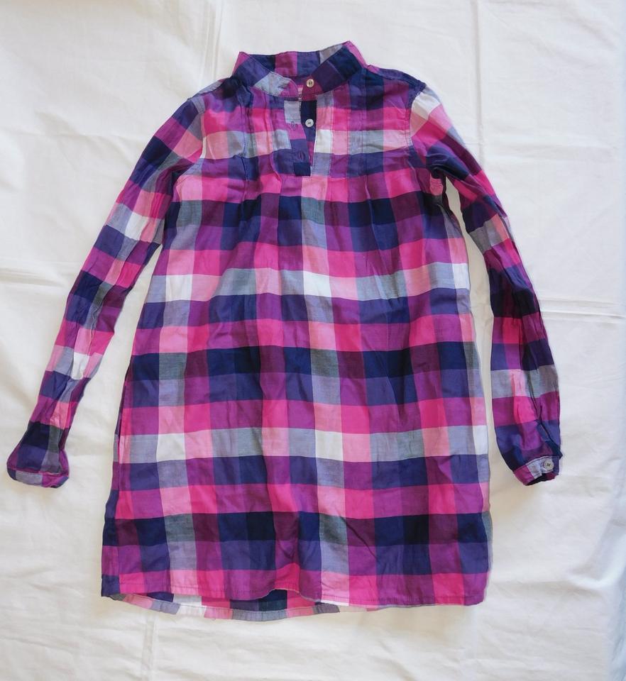 Bluse mit Stehkragen von TCM/Tchibo Gr. 134/140 - lila-kariert in Hannover