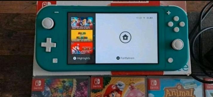 Nintendo Switch Lite mit 5 Spielen Angebot bis zum 20.05.24 in Radevormwald