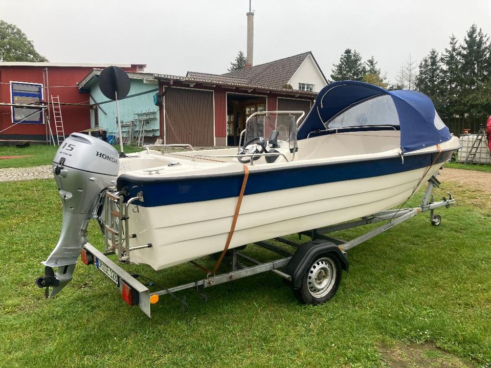 Konsolen - Boot SIL 500 mit Motor und Trailer - Winterangebot in Züsedom