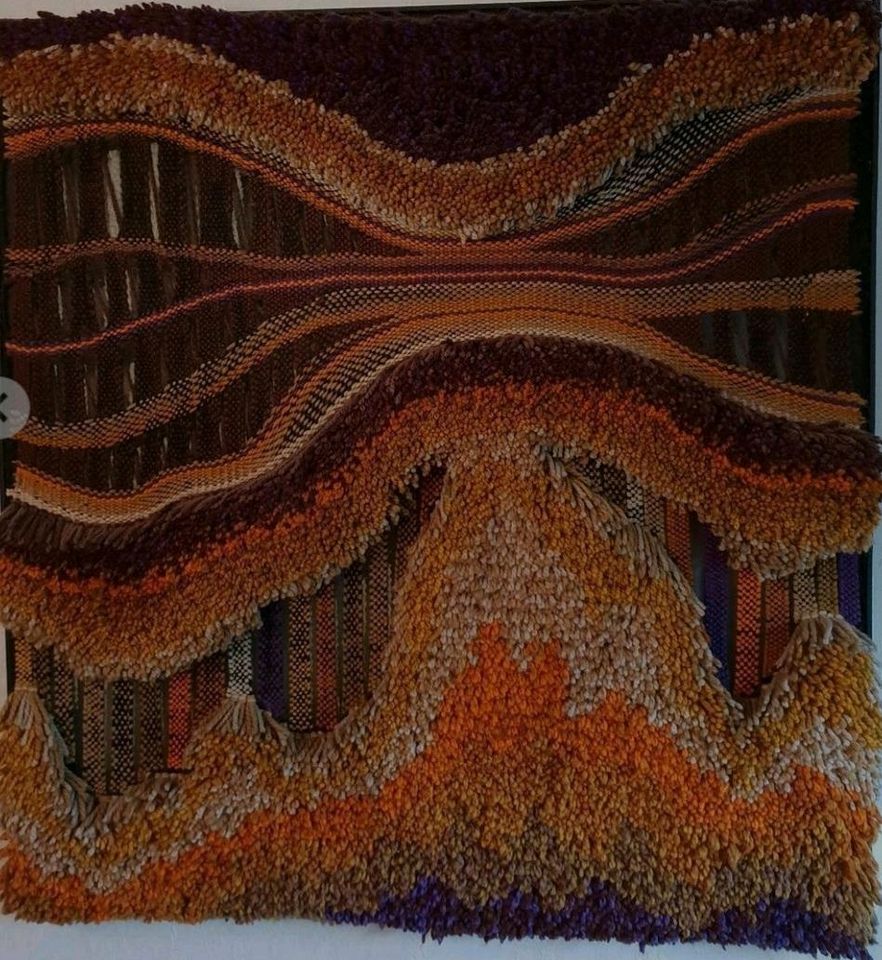 Textilkunst, Wandteppich 1970, K.H. Kaeppel für Tisca, 115x118 cm in Heilbronn