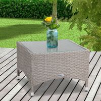 Polyrattan Beistelltisch Grau-Beige 58x58x42cm NEU & OVP Nordrhein-Westfalen - Niederkassel Vorschau