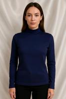 Damen Rollkragen Langarmshirt Shirt Marine 100% Baumwolle XS Schleswig-Holstein - Pölitz Vorschau