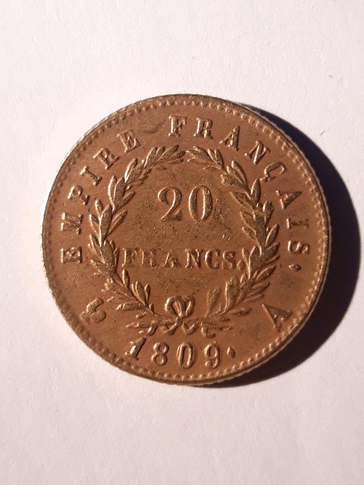 Goldmünze 20 Francs Napoleon 1809 A in Oberndorf am Neckar