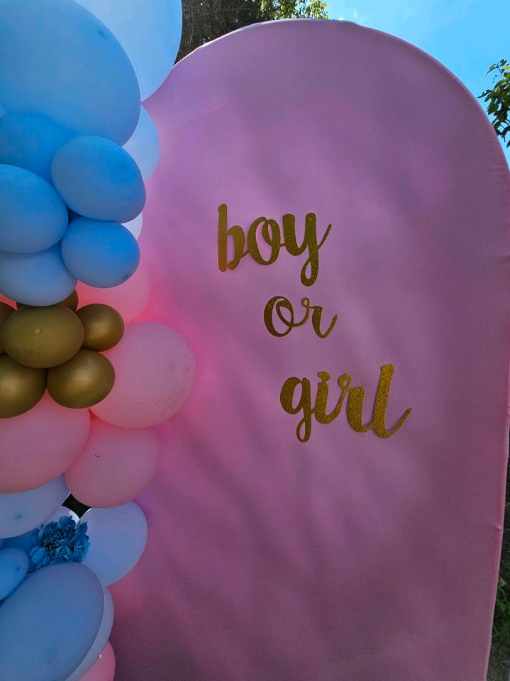 Babyshower gender reveal party boy or girl event deko in Frankfurt am Main