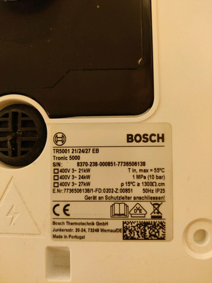Bosch Durchlauferhitzer TR5001, 21kW 24kW 27kW in Kürnach