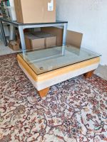 Couch Tisch Leder mit Glasplatte Bayern - Eurasburg b. Friedberg Vorschau