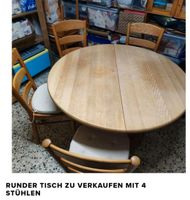 Runder Tisch mit 4 Stühlen, Buche massiv, Rheinland-Pfalz - Trier Vorschau