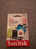 Speicherkarte 16 GB / Micro SD Card / mit Adapter / OVP Thüringen - Viernau Vorschau