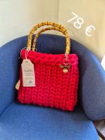 Grobstricktasche, Premium Cotton, "Scarlet" (rot) mit Bambusgriff Niedersachsen - Verden Vorschau