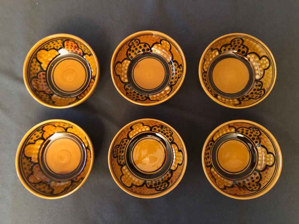 6x Schüssel Schale Bowl Keramik aus Algerien handbemalt unbenutzt in Wentorf