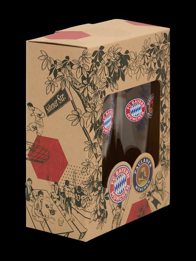 FC Bayern Halbeglas 2er-Set Paulaner * NEU * in Unterleinleiter