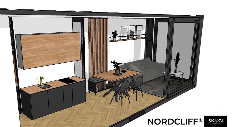 Luxus Wohncontainer 12m × 2,5m × 3m von NORDCLIFF Containerhaus in