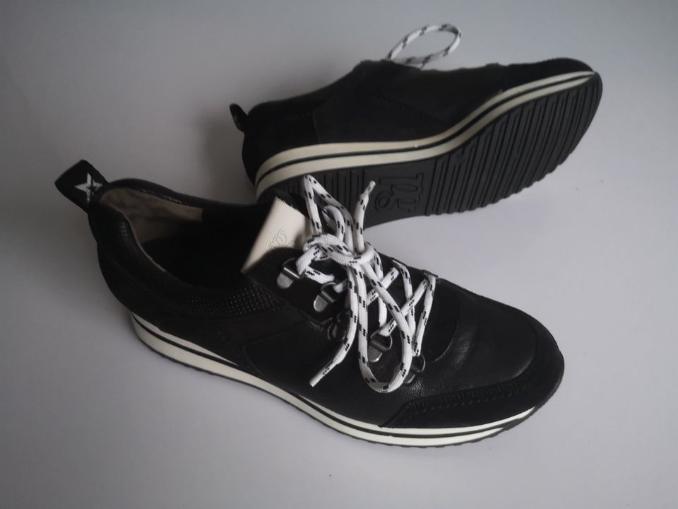 Damen Schuhe Sneaker PAUL GREEN Gr 38,5 UK 5,5 schwarz Leder in Duisburg