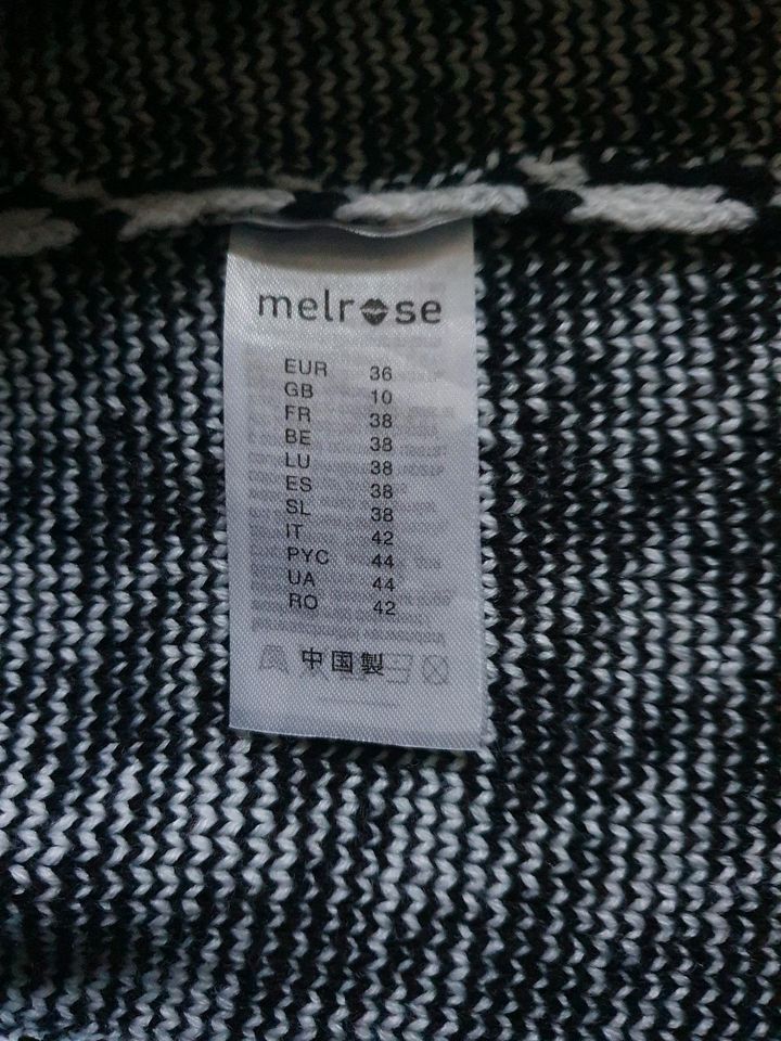 Melrose Strickkleid, schwarz weiß, Gr. 36 in Berngau