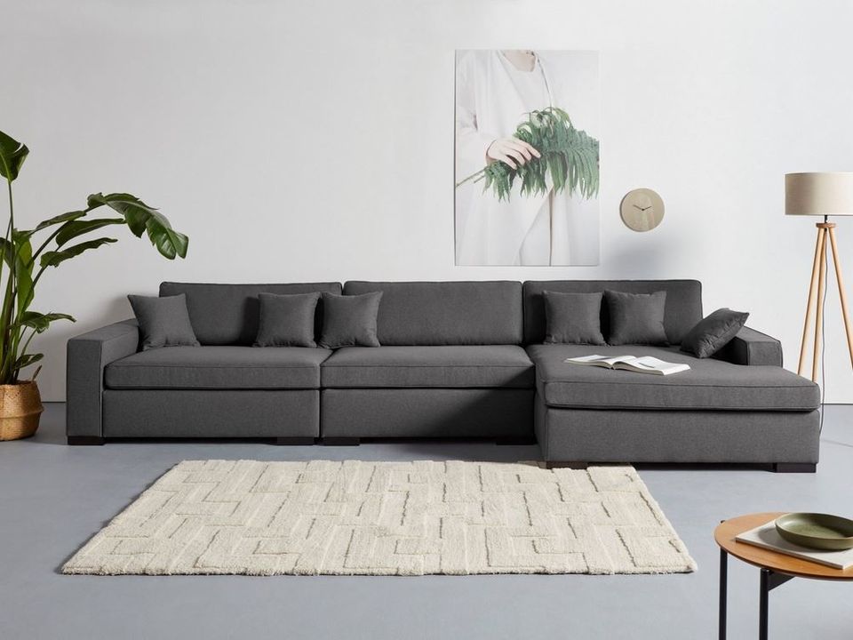 BIG Ecksofa ❤ 400x190cm Grau Federkern Skara GMK Kretschmer in Köln