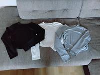 Crop - Shirt von Shein in Gr. L / 3 Stck. - Schwarz,  weiß,  grau Hessen - Hirzenhain Vorschau