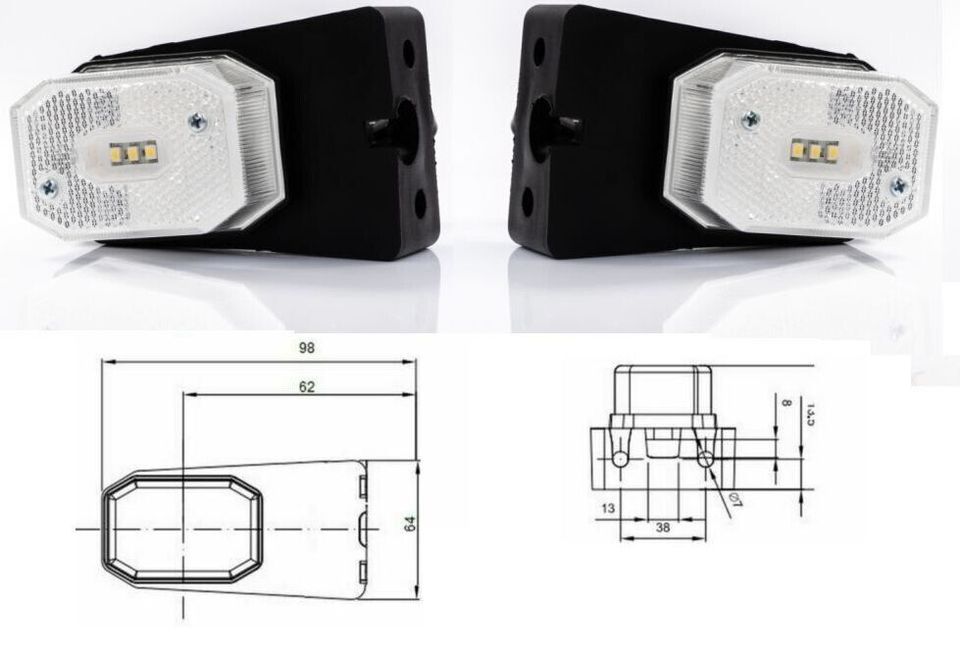 ✓ Anhänger Rückleuchten Beleuchtung SET - Kabel 5M 13-polig in