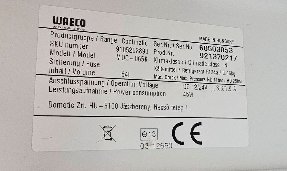 Waeco Dometic Coolmatic MDC 065K Kühlschrank in Neumarkt i.d.OPf.