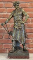 Figur Metallguss bronziert Emile Picault Schmied Höhe ca. 79 cm Saarland - Völklingen Vorschau