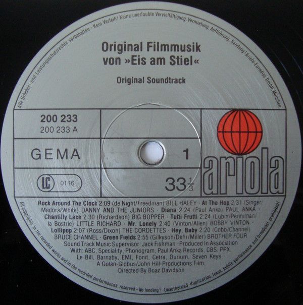 Eis Am Stiel - Original Soundtrack (LP, Album, Schallplatte, LP) in Greifswald