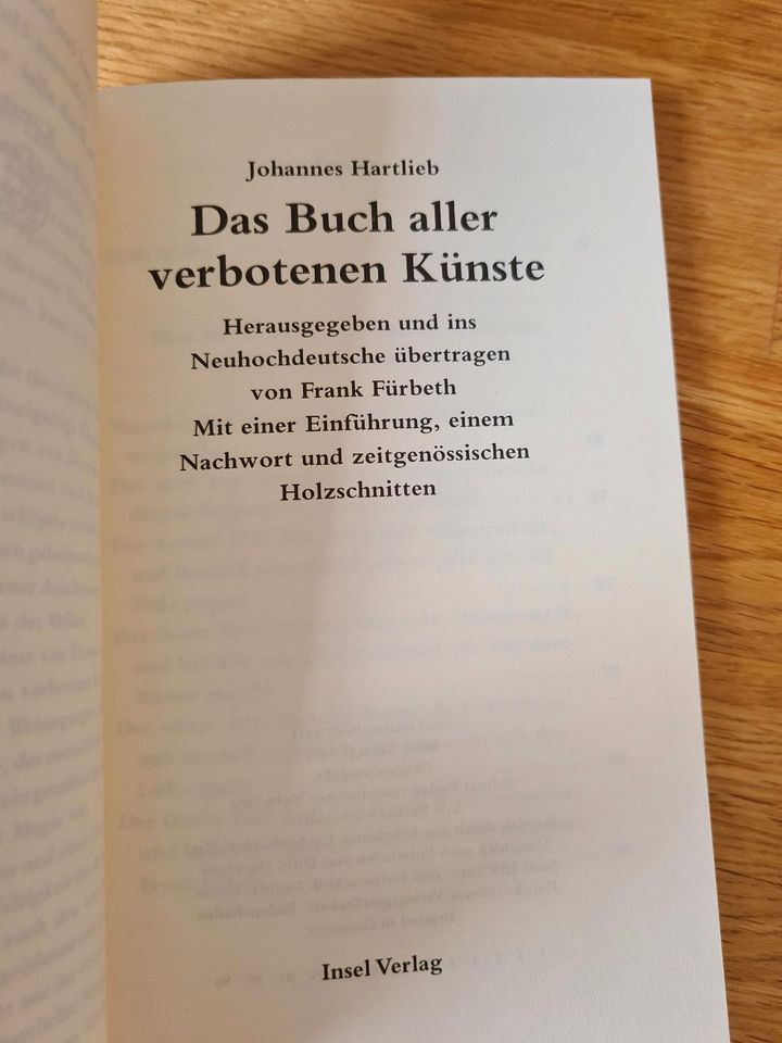 Hartlieb: Buch aller verbotenen Künste Insel TB in Dresden