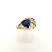 Damen Ring Gelb Gold 585 Stein Blau  6 Zirkonia Größe 56 172341 Schleswig-Holstein - Norderstedt Vorschau