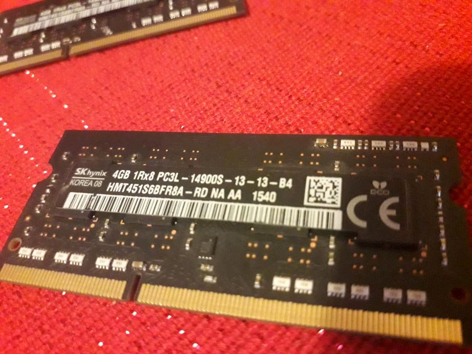 8Gb Ram DDR3 Arbeitsspeicher (2×4gb) für Laptops/Notebooks in Staßfurt