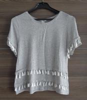 H&M T-Shirt Größe S grau mit weißen Troddeln Bayern - Manching Vorschau