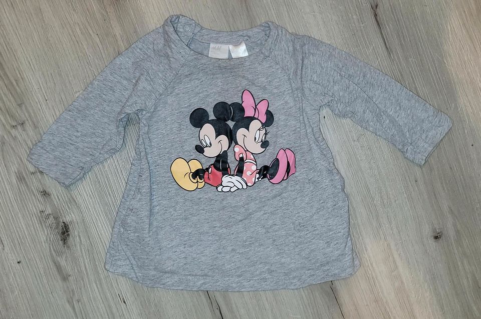 Kinder Pullover Disney Minnie & Mickey Mouse H&M grau Größe 74 in Gera