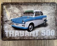 Blechschild mit  Trabant - DDR Hohen Neuendorf - Bergfelde Vorschau