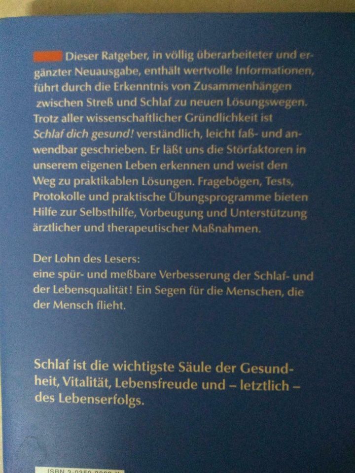 Schlaf dich gesund,neue Wege der Entspannung u.Stressbewältigung in Treuchtlingen