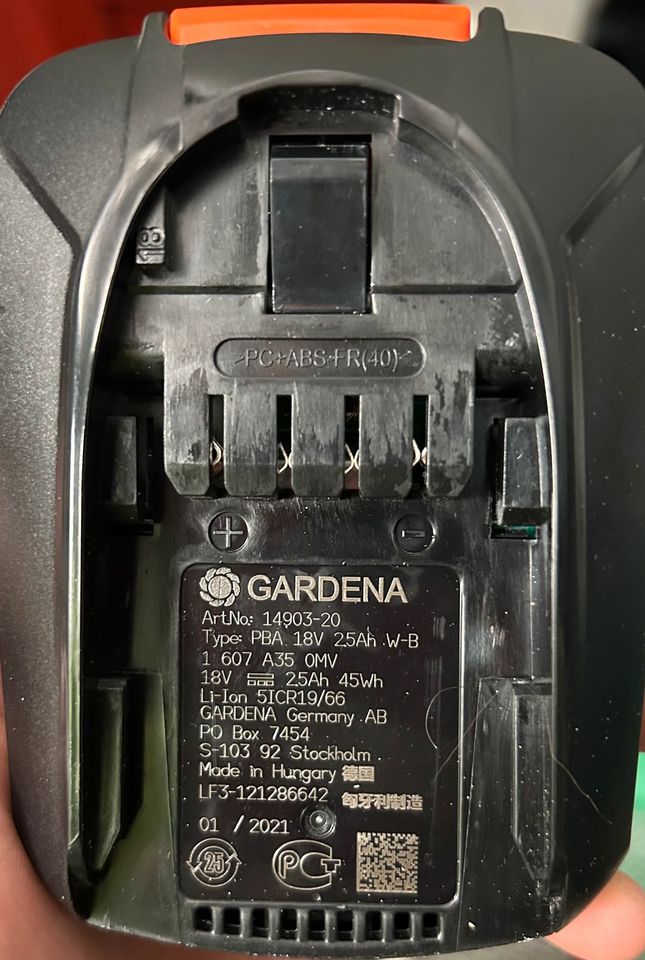 Gardena ALL Aliance 18 Volt 2,5 Ah Akku in Elmshorn