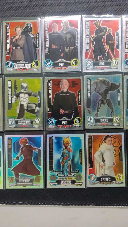 Star Wars Force Attax Karten Force Meister usw in Goldberg