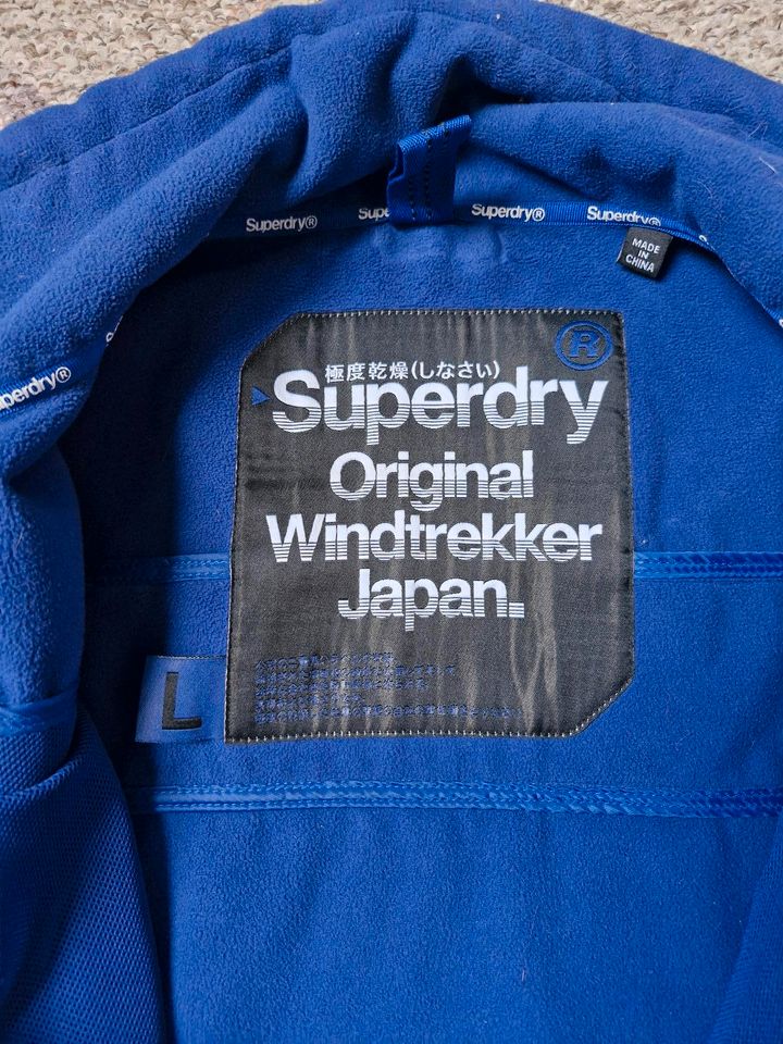 Superdry Softshelljacke Windbreaker blau meliert Gr.L Herren in Heist