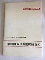 Tonfrequenz-RC-Generator GF22  Beschr.  Bedienungsanl Brandenburg - Finsterwalde Vorschau