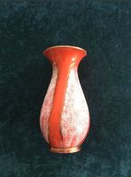 ❇️ Retro Blumenvase Vase rot weiß gold 70er Jahre Nordrhein-Westfalen - Nettersheim Vorschau