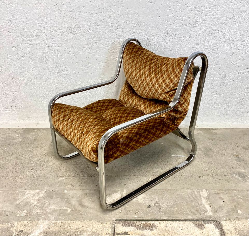 3 Sessel 70er Vintage retro Lounge Chair antik braun Italien in München