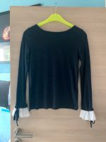 Damen Pulli Pullover marine blau Volant Ärmel weiss h&m Kreis Pinneberg - Barmstedt Vorschau