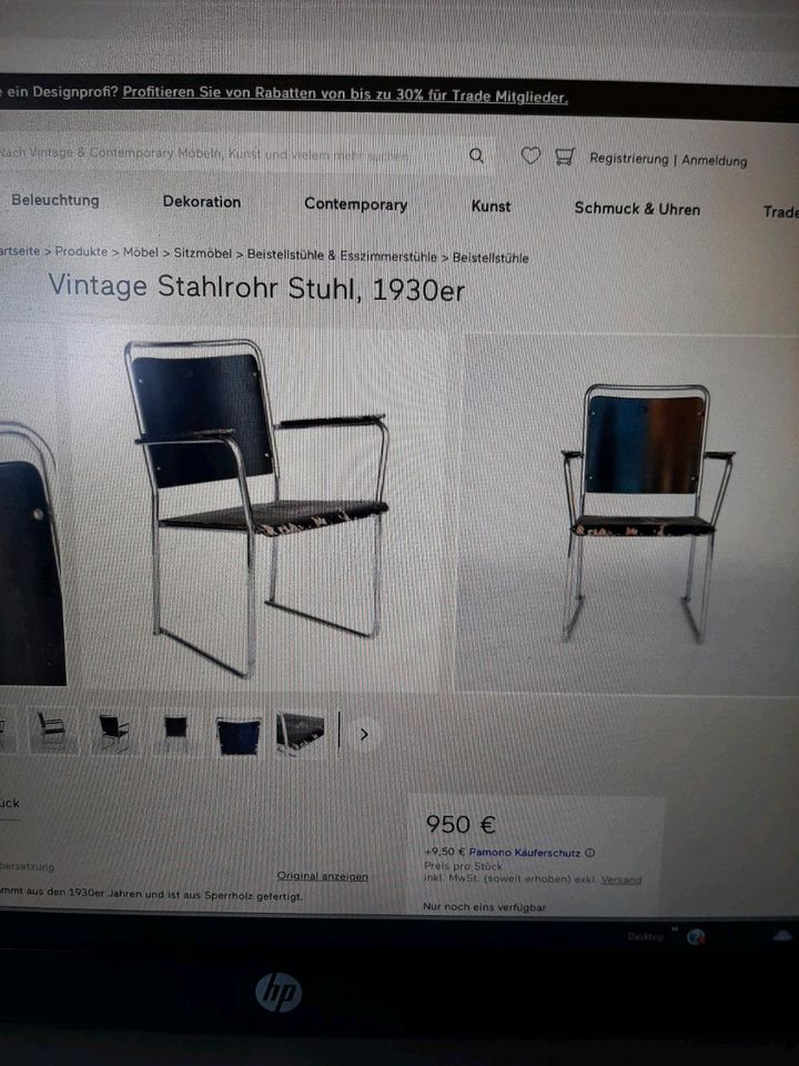 Vintage Stahlrohr Stuhl ca 1940 in Neuss