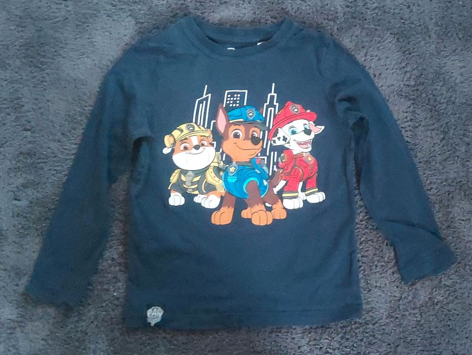 Langarmshirt Paw Patrol dunkelblau Chase Rubble Marshall 116 in Bielefeld