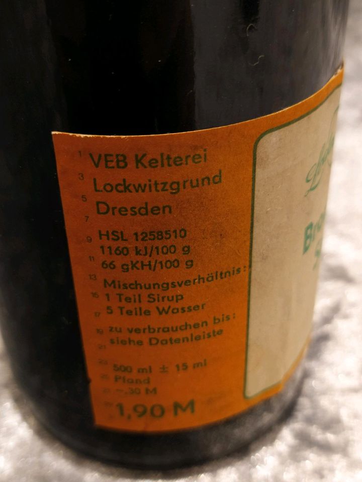 Original DDR Erdbeer Sauerkirsch und Brombeer Sirup in Schöneiche bei Berlin